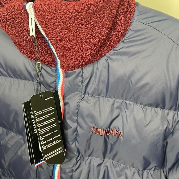 Fourlaps Women’s Polar Quilted Reversible Sherpa Jacket Burgundy/Smoke Nwt Small - Picture 2 of 11